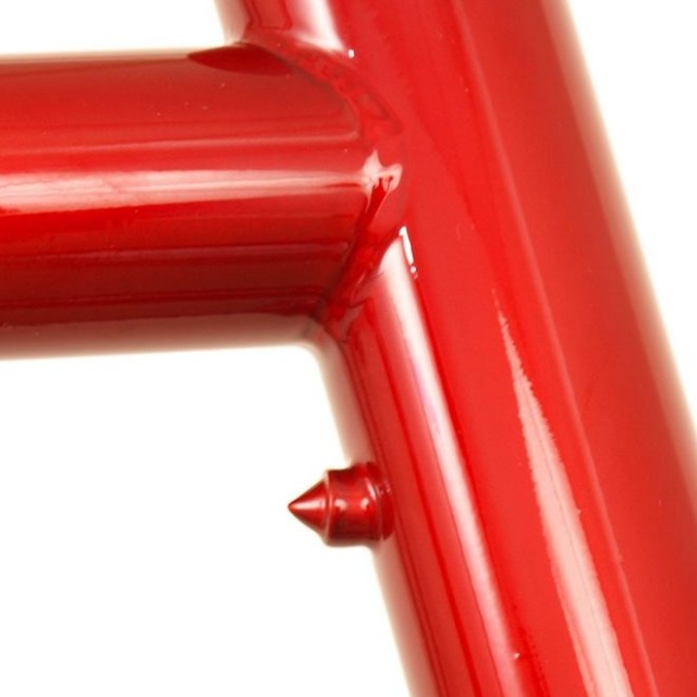 Waterford 14-Series in New Flam Red – Upper Head Tube detail